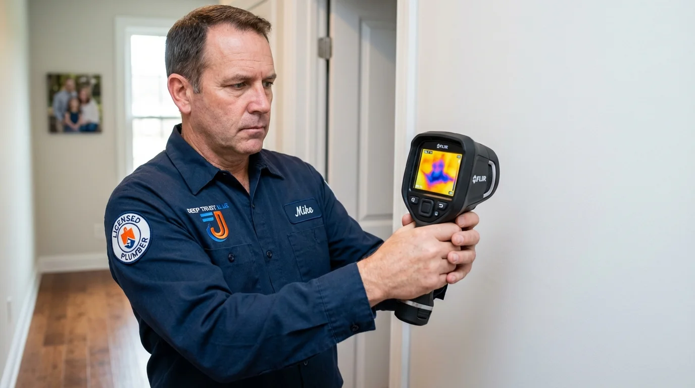 Thermal imaging leak detection by Johns Plumbing LLC in Montpelier